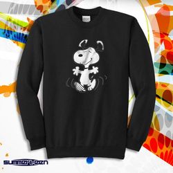 snoopy peanuts cartoon happy cute men&8217s sweatshirt