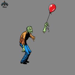 sad zombie and balloon png