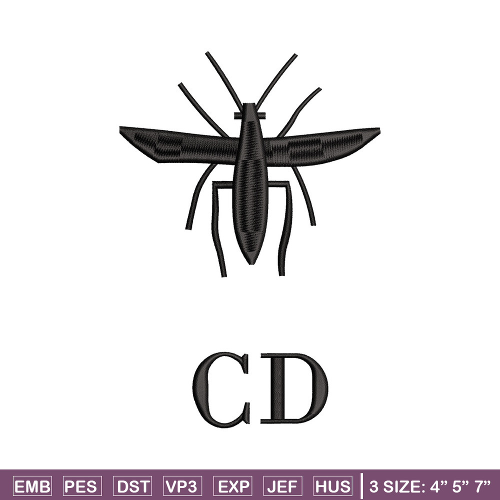 Cd mosquito embroidery design, Logo embroidery, Embroidery file, Embroidery shirt, Emb design, Digital download.jpg