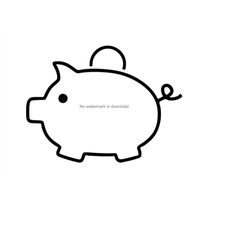piggy bank, piggy bank clipart, money clipart, instant download bank clipart, savings clipart, graphics piggy bank clip