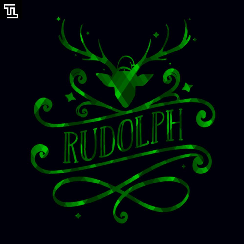 TT1268-Rudolph Christmas Green Tartan Pattern Reindeer Head, Christmas PNG Download.jpg
