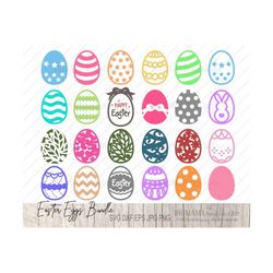 Easter eggs SVG bundle,Easter eggs DXF,Cricut,Silhouette,Graphic,Vector,Commercial use,Digital,Instant download_CF17