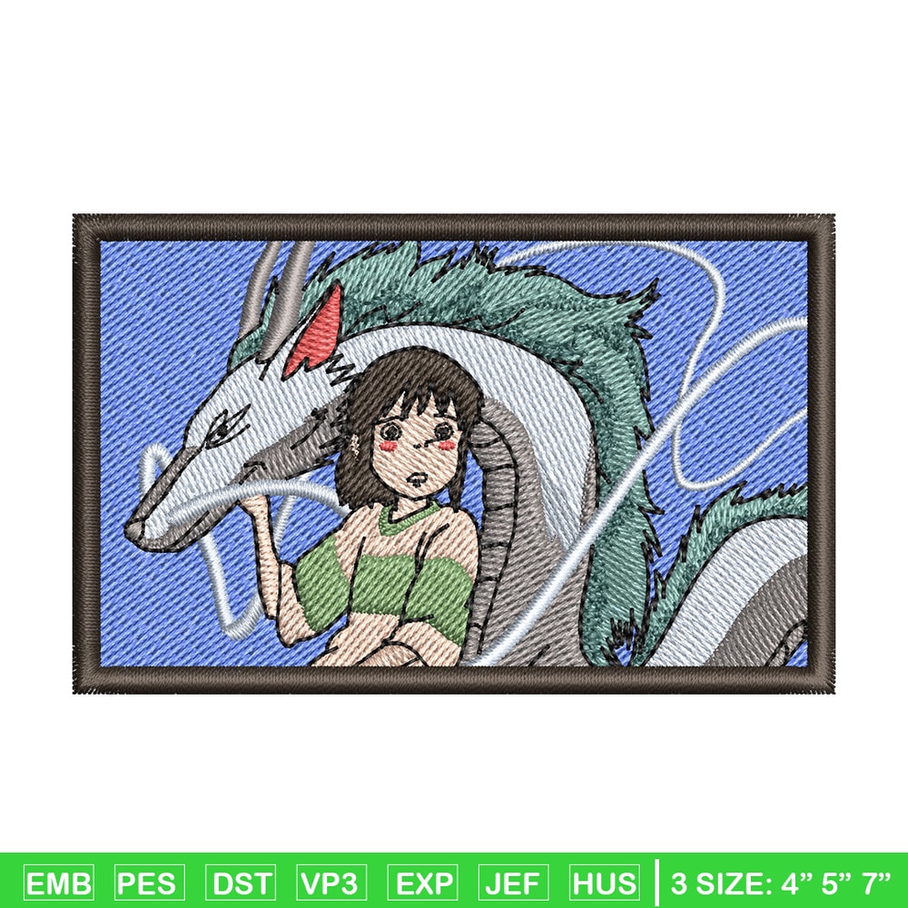 Chihiro embroidery design, Ghibli embroidery, Anime design, Embroidery shirt, Embroidery file,Digital download.jpg