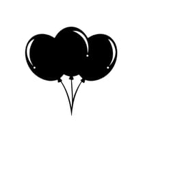 balloons svg party clipart silhouette cutting balloon bunch svg clip art vinyl tshirt vector balloons cutting file ballo