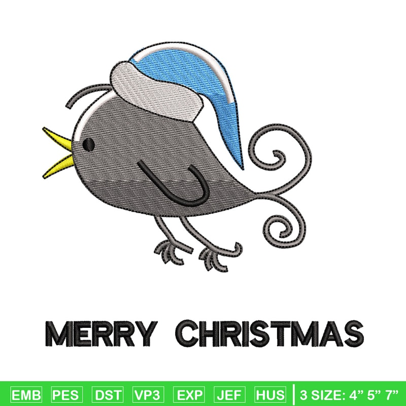 Chrismas bird embroidery design, Chrismas embroidery, Emb design, Embroidery shirt, Embroidery file, Digital download.jpg