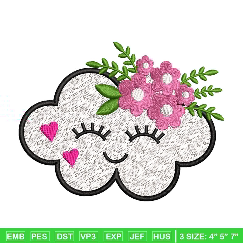 Cloud cute embroidery design, Cloud embroidery, Embroidery file, Embroidery shirt, Emb design, Digital download.jpg