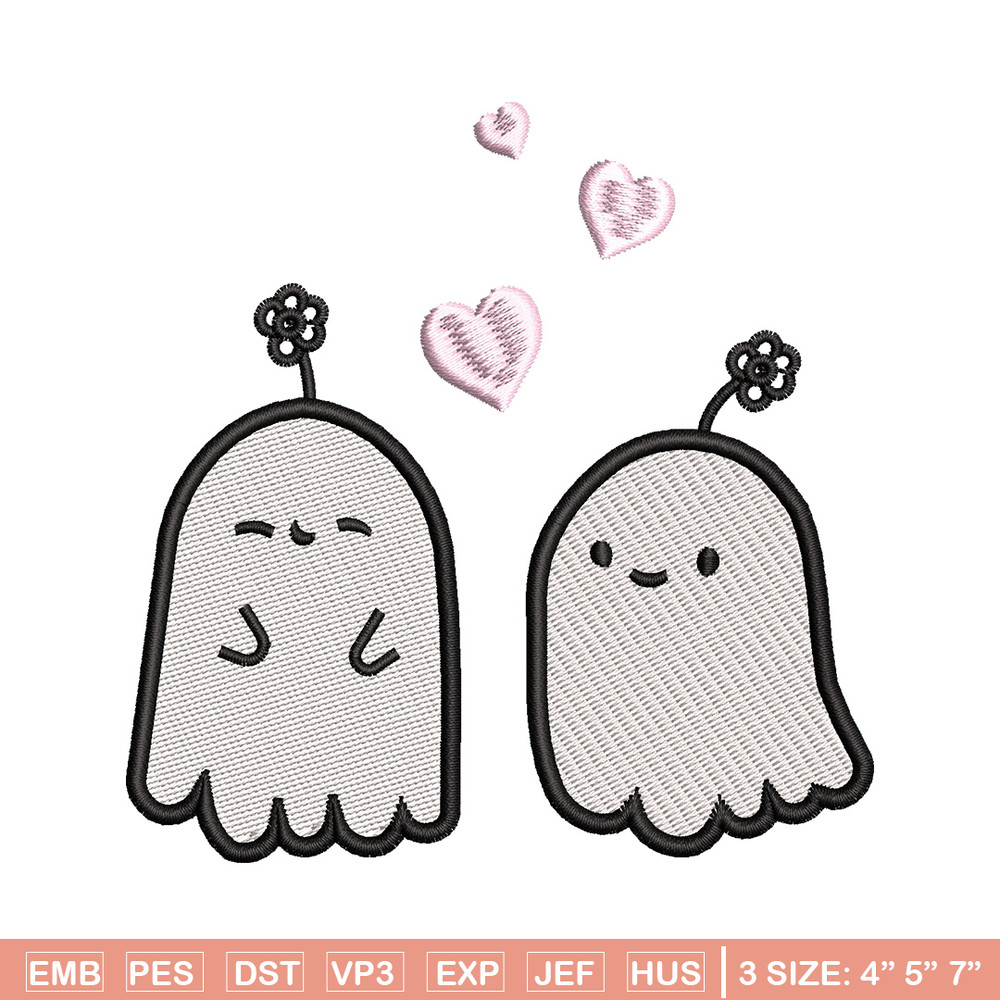 Cute ghost embroidery design, Ghost embroidery, Embroidery file, Embroidery shirt, Emb design, Digital download.jpg