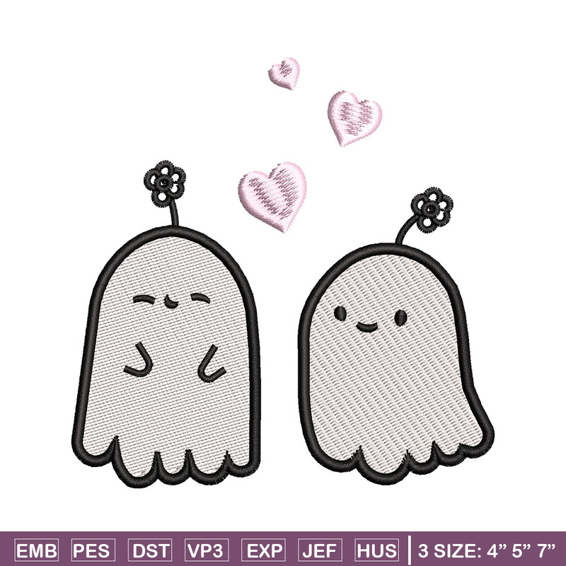 Cute ghost embroidery design, Ghost embroidery, Embroidery file, Embroidery shirt, Emb design, Digital download.jpg