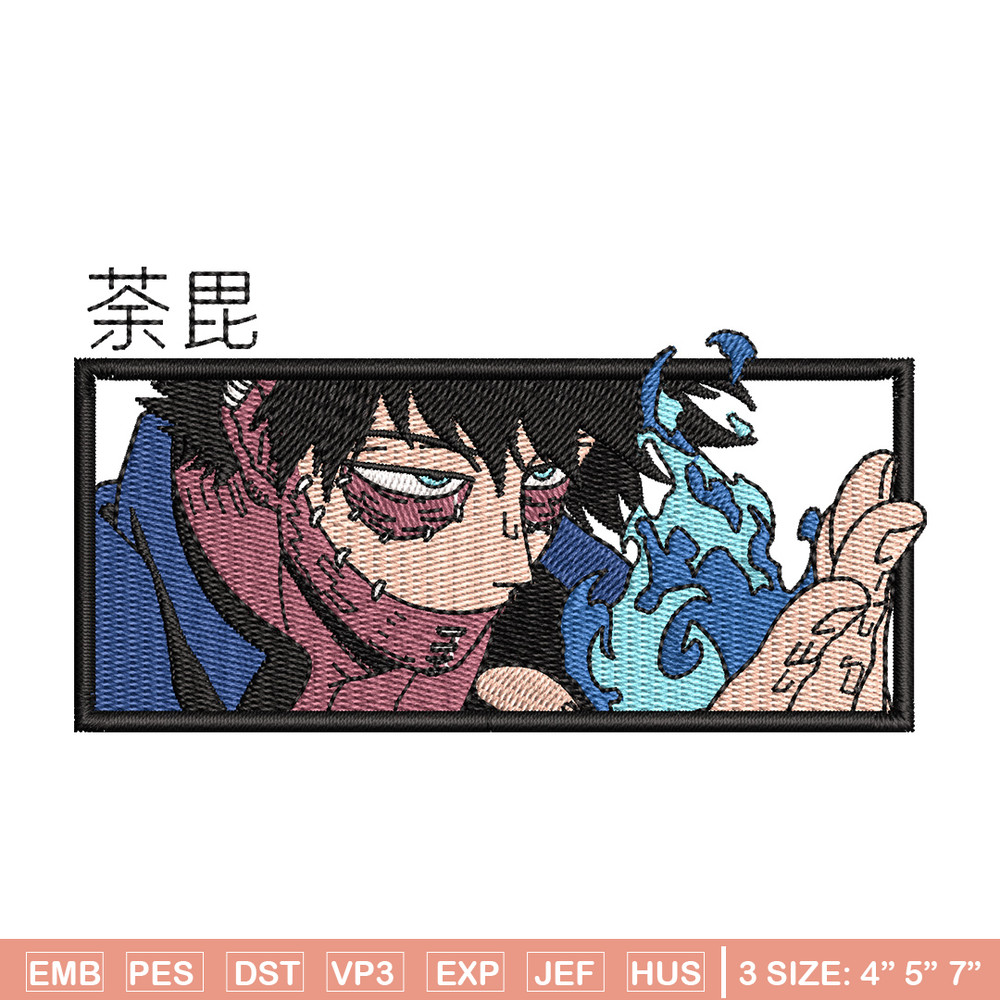 Dabi rectangle embroidery design, Mha embroidery, Anime design, Embroidery shirt, Embroidery file, Digital download.jpg