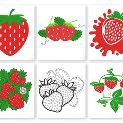 Strawberry Embroidery Design Set