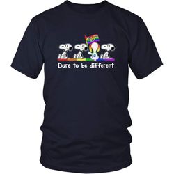 lgbt autism snoopy dare to be different kiss my ass shirt
