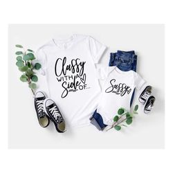 mom and baby first mothers day mommy baby classy and sassy matching shirt and bodysuit gift set, mothers day gift, mommy