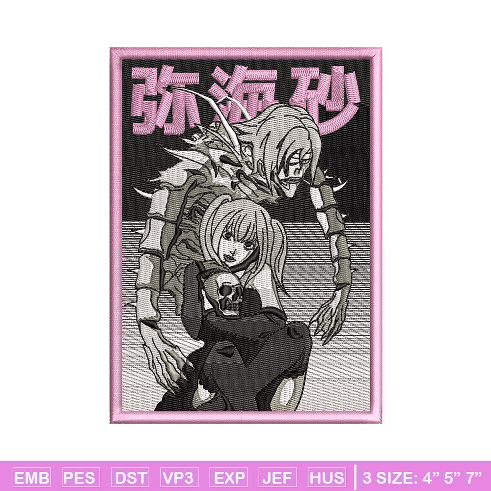 Demon rem embroidery design, Death note embroidery, Anime design, Embroidery shirt, Embroidery file, Digital download.jpg