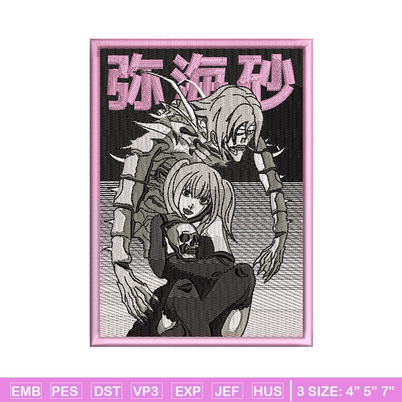Demon rem embroidery design, Death note embroidery, Anime design, Embroidery shirt, Embroidery file, Digital download.jpg