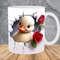 3D Baby Duck Hole In A Wall Roses Mug Wrap 11oz & 15oz Mug Template, Mug Sublimation Design Mug Wrap Template PNG Instant Digital Download - 1.jpg