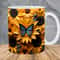 3D Butterfly Sunflowers Mug Wrap 11oz & 15oz Mug Template, 3D Flower Mug Sublimation Design Mug Wrap Template PNG Instant Digital Download - 1.jpg