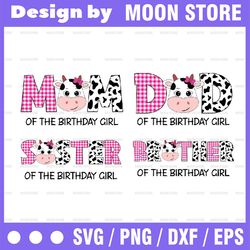 Farm Birthday Png Family Farm Birthday Girl Png, Matching Farm Birthday Png, Pink Gingham Birthday Png, Digital Download