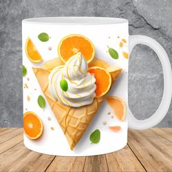 3d crepes suzette oranges mug