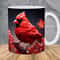 3D Crystal Red Cardinal Bird Mug Wrap 11oz & 15oz Mug Template, 3D Mug Sublimation Design Mug Wrap Template PNG Instant Digital Download - 1.jpg