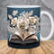 3D Diamonds Flowers Book Mug Wrap 11oz & 15oz Mug Template, 3D Book Mug Sublimation Design Mug Wrap Template PNG Instant Digital Download - 1.jpg