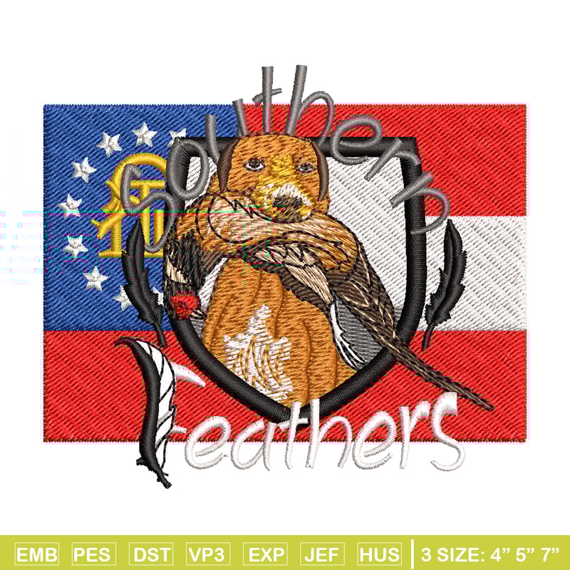 Southern Feathers logo embroidery design, logo embroidery, logo design, Embroidery shirt, logo shirt, Instant download.jpg