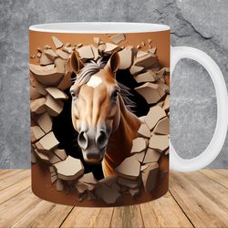 3d hummingbird flowers mug