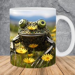 3d metal peacock flowers mug