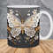 3D Metal Silver Gold Butterfly Mug Wrap 11oz & 15oz Mug Template, 3D Mug Sublimation Design Mug Wrap Template PNG Instant Digital Download - 1.jpg
