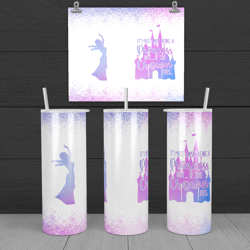 elsa not easy being a princess tumbler png - straight design 20oz/30oz skinny tumbler png - instant download