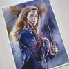 Hermione, Hogwarts School, - film actor - famous personality - woman - girl - teenager - portrait - face - watercolor painting -3.JPG