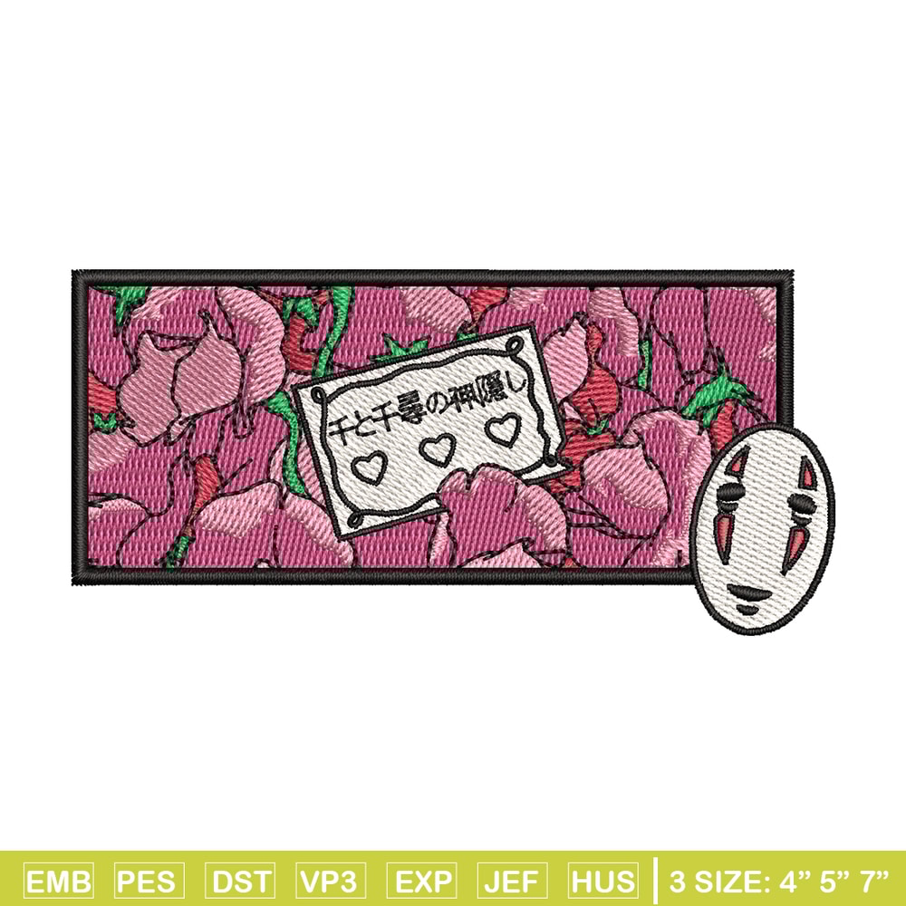 Spirited away embroidery design, Spirited away embroidery, anime design, embroidery file, anime shirt, Digital download.jpg