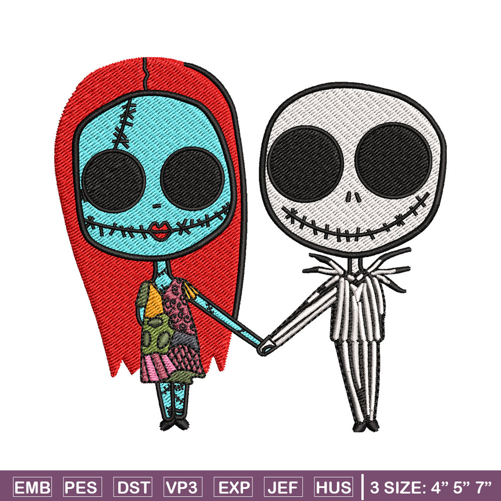 Doll couple embroidery design, Skeleton embroidery, Embroidery file, Embroidery shirt, Emb design, Digital download.jpg