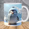 3D Winter Penguin Snow Mug Wrap 11oz & 15oz Mug Template, 3D Winter Mug Sublimation Design Mug Wrap Template PNG Instant Digital Download - 1.jpg
