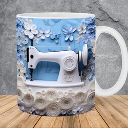 3d winter snowflakes mug