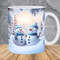 3D Winter Snowmen Mug Wrap 11oz & 15oz Mug Template, 3D Snowman Mug Sublimation Design Mug Wrap Template PNG Instant Digital Download - 1.jpg