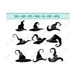 witch hat svg - witch hat dxf - witch hat clipart - witch svg - halloween svg - witch hat svg bundle - witch hats cut fi