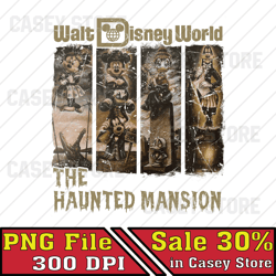 Vintage Mouse and Friends Haunted Mansion Portraits, Halloween Png, Halloween Trick or Treat Png, Magic Kingdom Png, Dig