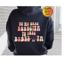 bad bunny on back hoodie, tu no eres bebecita eres bebesota hoodie, un verano sin ti hoody, 90s bad hoodie, bad bunny, t