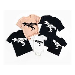 dinosaur family shirts, matching family shirts, dinosaur family birthday, funny family gifts, mama saurus, daddy saurus