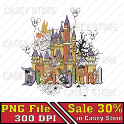 Vintage Magic Kingdom Png, Halloween Png, Mouse Friends Halloween Png, Trick or Treat Png, Spooky Digital Download