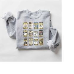 canned pickles sweatshirt, canning season sweater, pickle lovers shirt, homemade pickles t-shirt, pickle jar crewneck, v