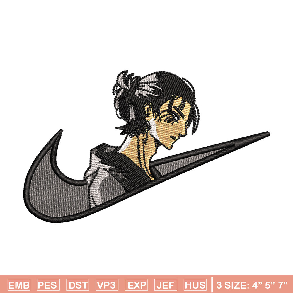 Eren x nike embroidery design, Aot embroidery, Embroidery file, Embroidery shirt, Nike design, Digital download.jpg