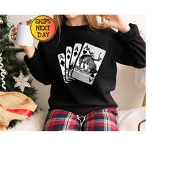 ace card cowboy sweatshirt, playing card sweatshirt, country girl hoodie, western sweatshirt, poker card games shirt, ov
