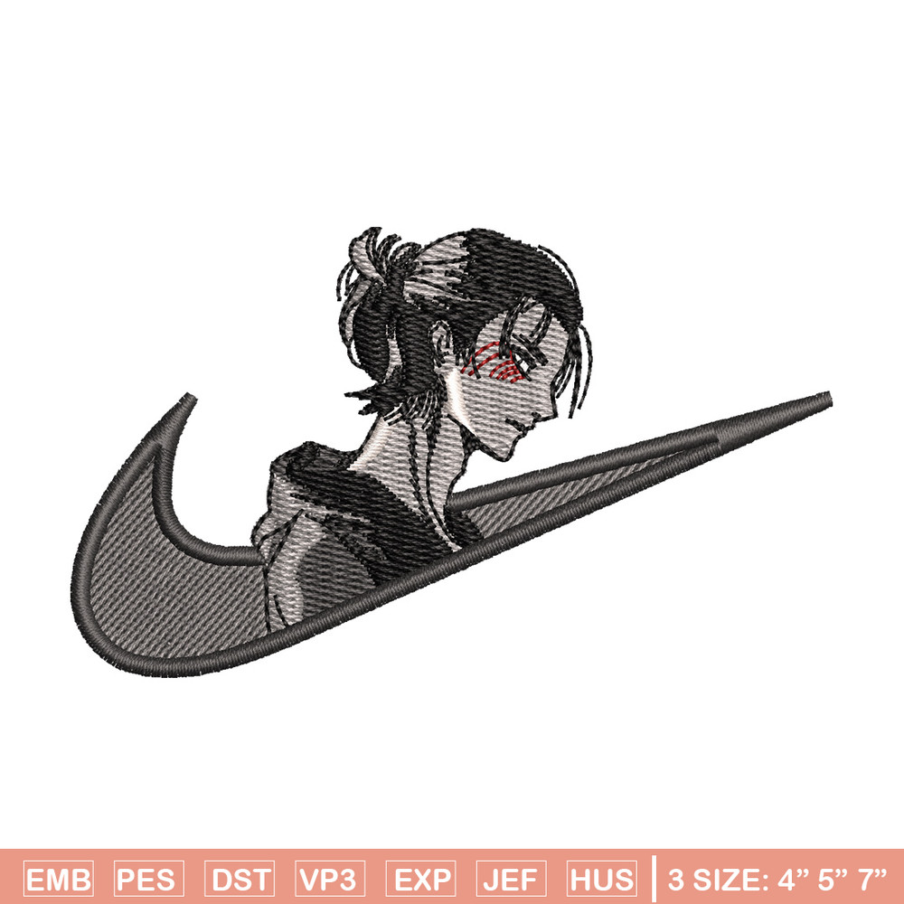 Eren x nike embroidery design, Aot embroidery, Nike design, Embroidery shirt, Embroidery file, Digital download.jpg