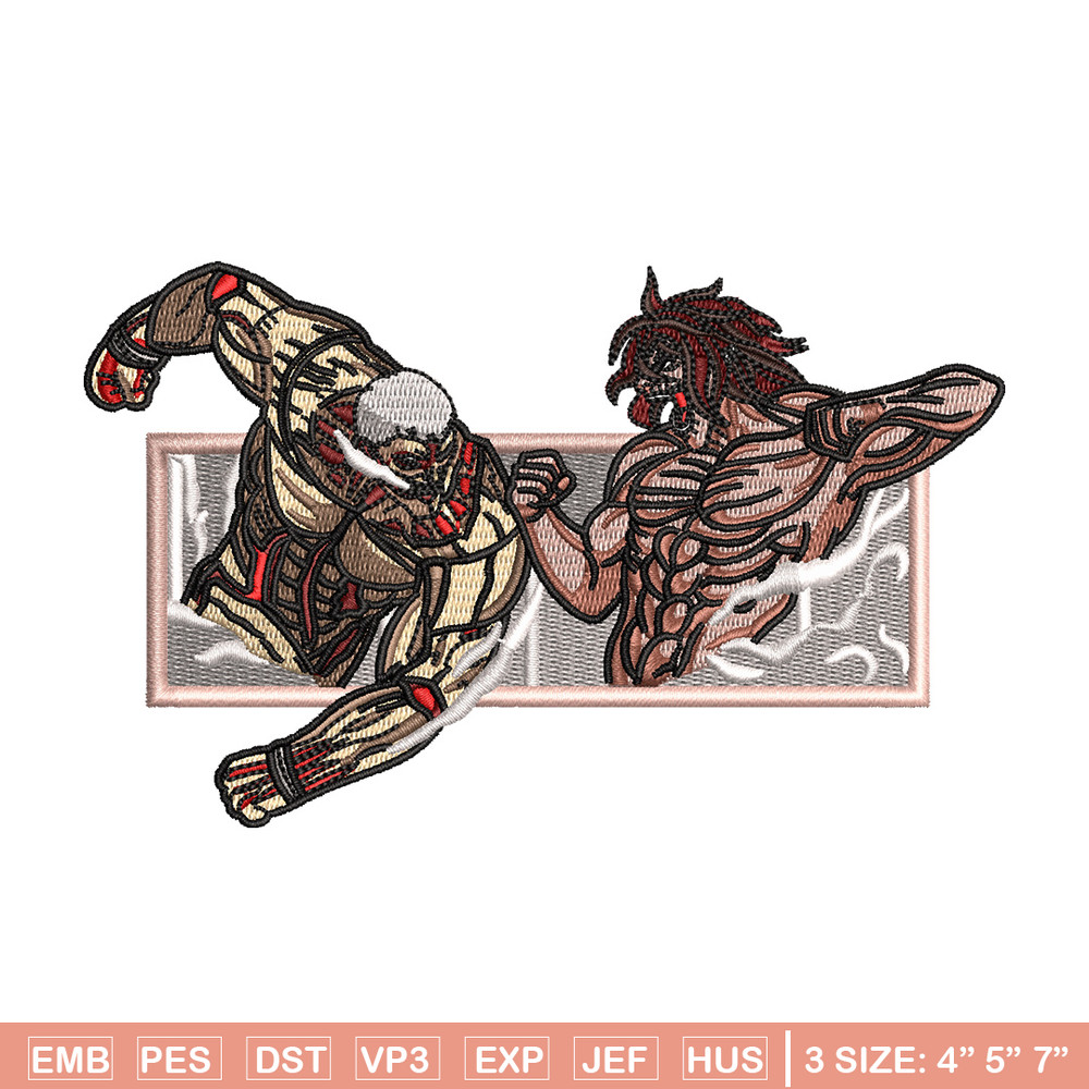 Eren x reiner embroidery design, Aot embroidery, Anime design, Embroidery shirt, Embroidery file, Digital download.zip.jpg