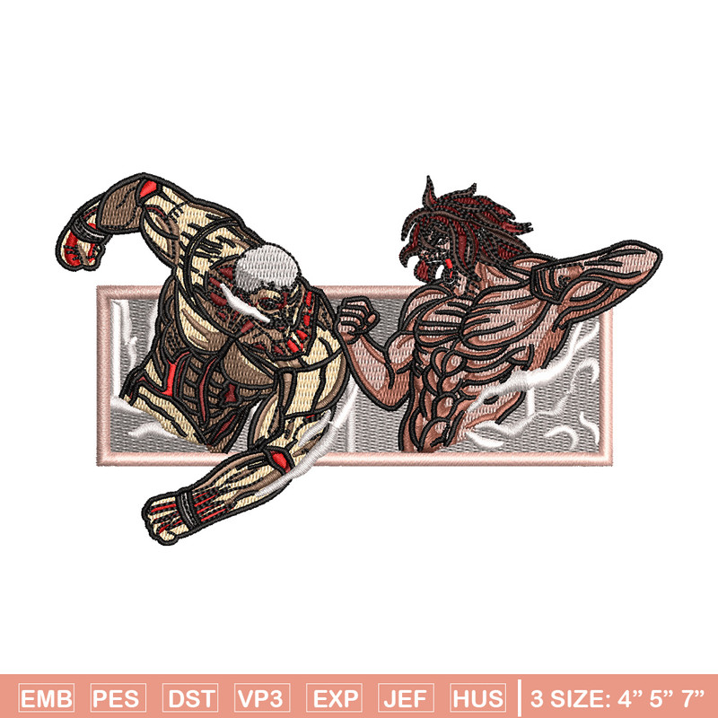 Eren x reiner embroidery design, Aot embroidery, Anime design, Embroidery shirt, Embroidery file, Digital download.zip.jpg