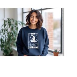 the moon tarot card, tshirt, mystical celestial oversized, astrology hoodie, women crewneck, boho magical witchy stuff,