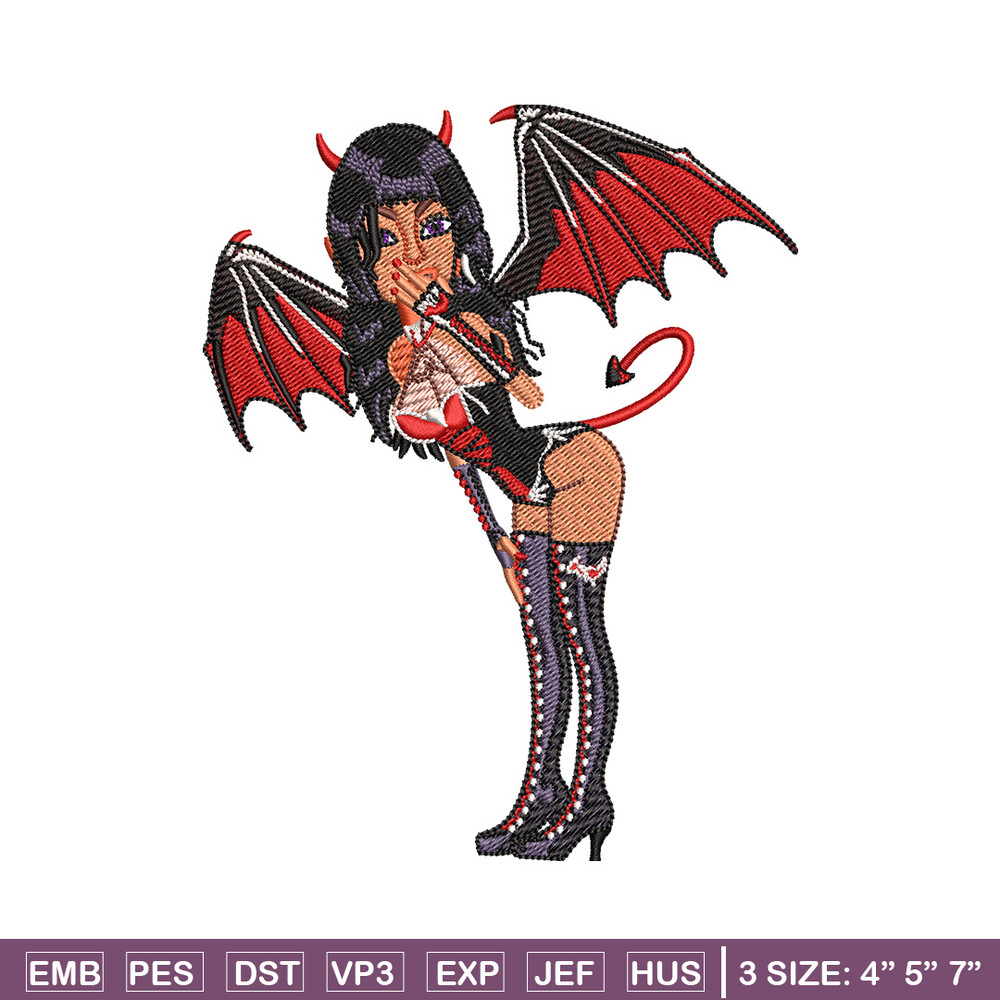 Evil girl embroidery design, Evil girl embroidery, Embroidery file,Embroidery shirt, Emb design, Digital download.jpg