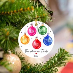 2023 Personalized Balloon Family Christmas Ornaments
