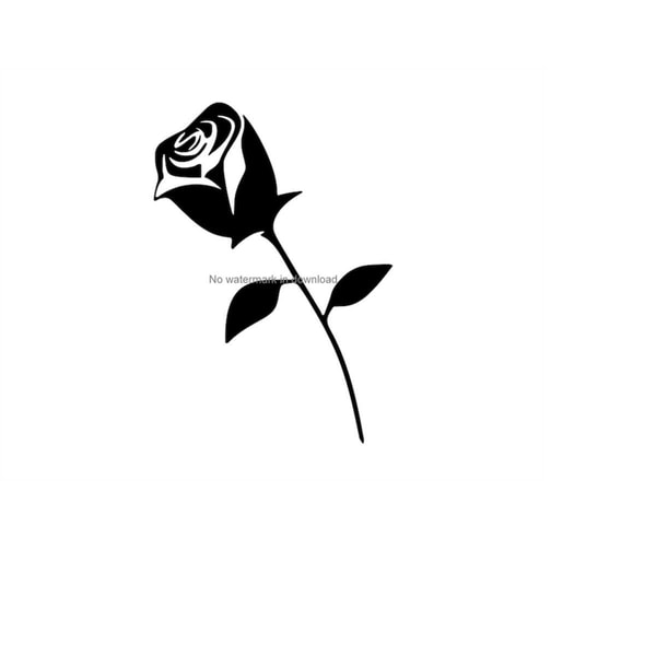 Rose svg, Rose Dxf File, Flower Silhouette Files, Flower Svg - Inspire ...